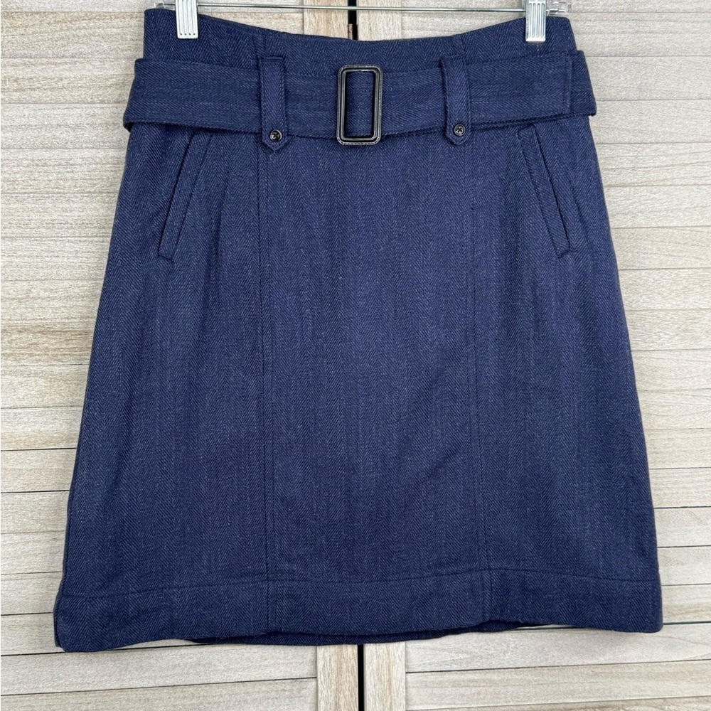 MERONA Wool Blend A Line Skirt Blue-2
